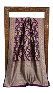 Pure Katan Silk Banarasi Handloom Saree - All Over Jaal Work - The Handlooms