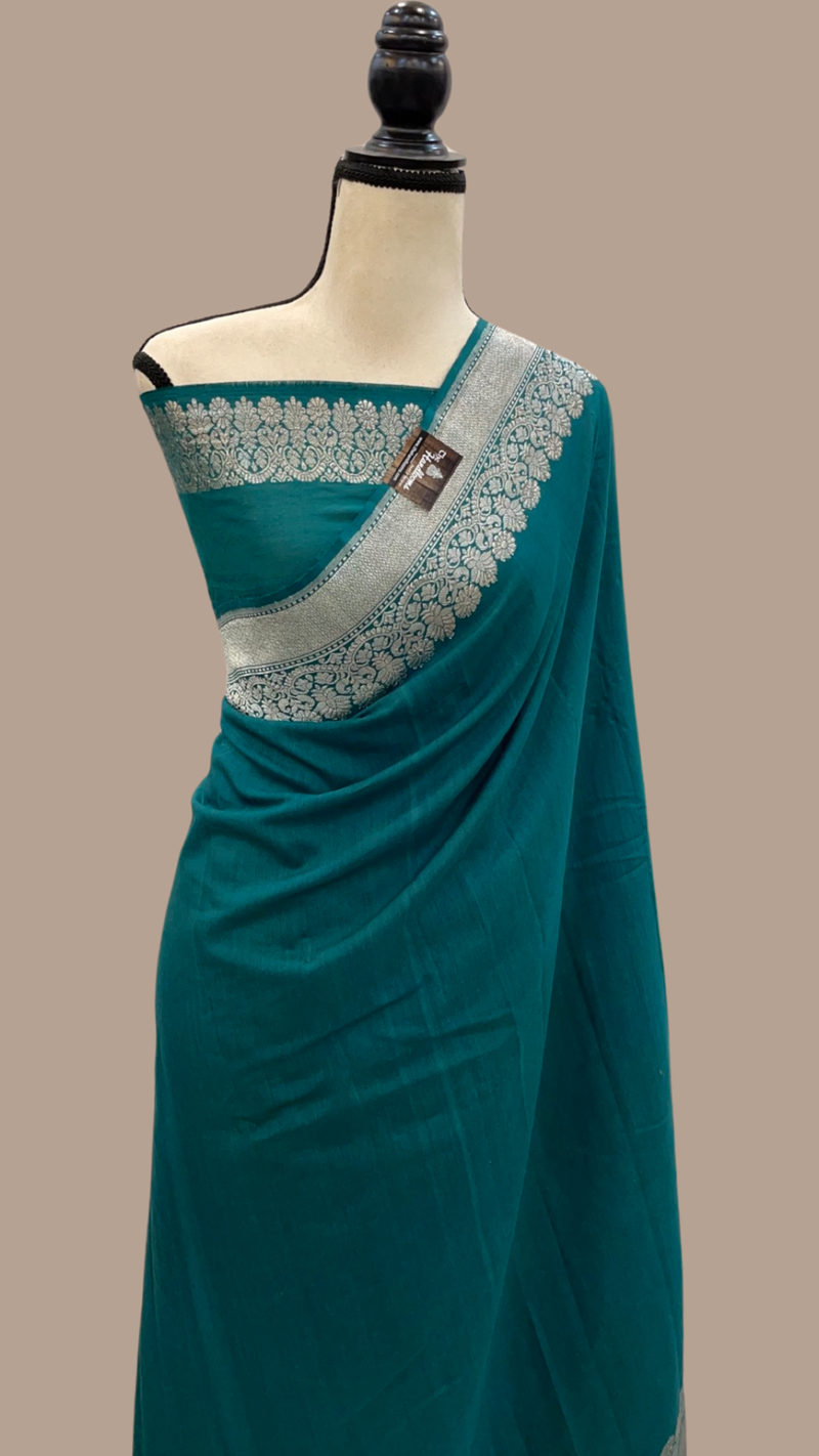 Moonga Georgette Handloom Banarasi Saree - The Handlooms