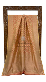 Pure Katan Silk Banarasi Handloom Saree - All Over Jaal Work - The Handlooms
