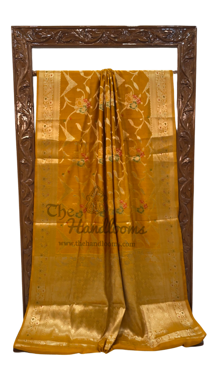 Pure Chiniya Silk Handloom Banarasi Saree - The Handlooms