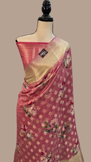 Pure Chiniya Silk Handloom Banarasi Saree - The Handlooms