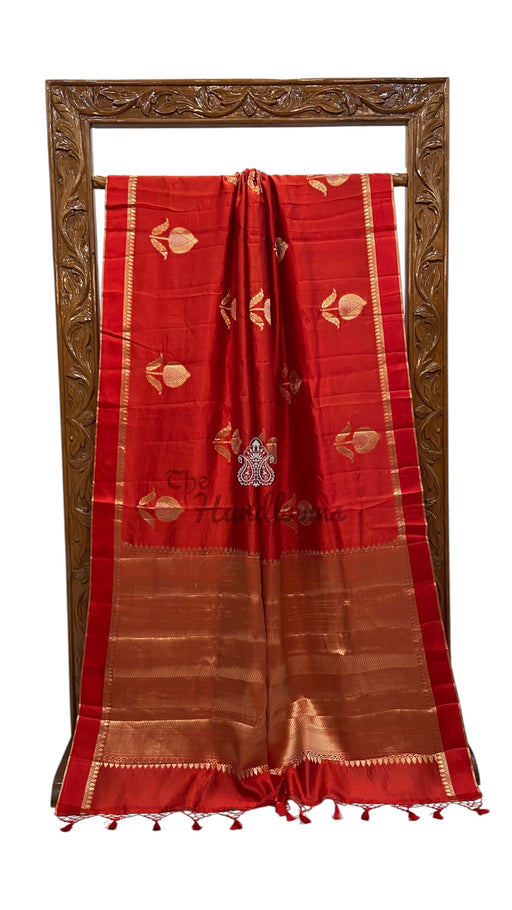 Pure Mango Silk Banarasi Handloom Saree - The Handlooms