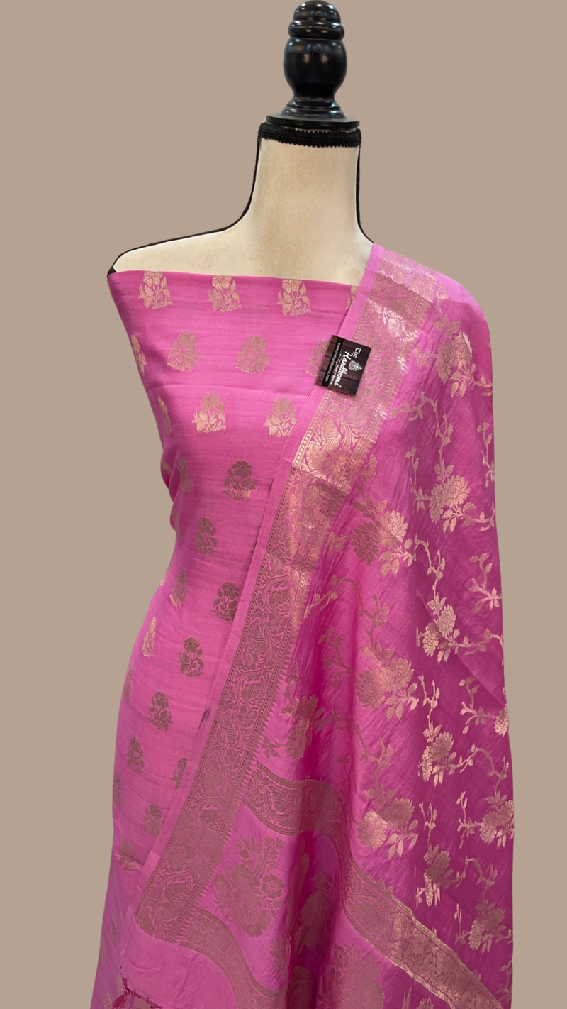 Pure Chiniya Silk Handlooms Banarasi Dress material - The Handlooms