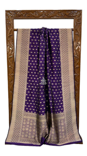 Pure Katan Silk Banarasi Handloom Saree - All over Jaal work - The Handlooms