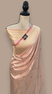 Pure Katan Silk Banarasi Handloom Saree - All over Kadua motifs With Meenakari - The Handlooms