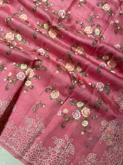 Pure Organza Chikankari Handloom Banarasi Saree - The Handlooms
