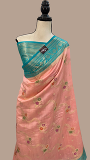Pure Chiniya Silk Handloom Banarasi Saree - The Handlooms