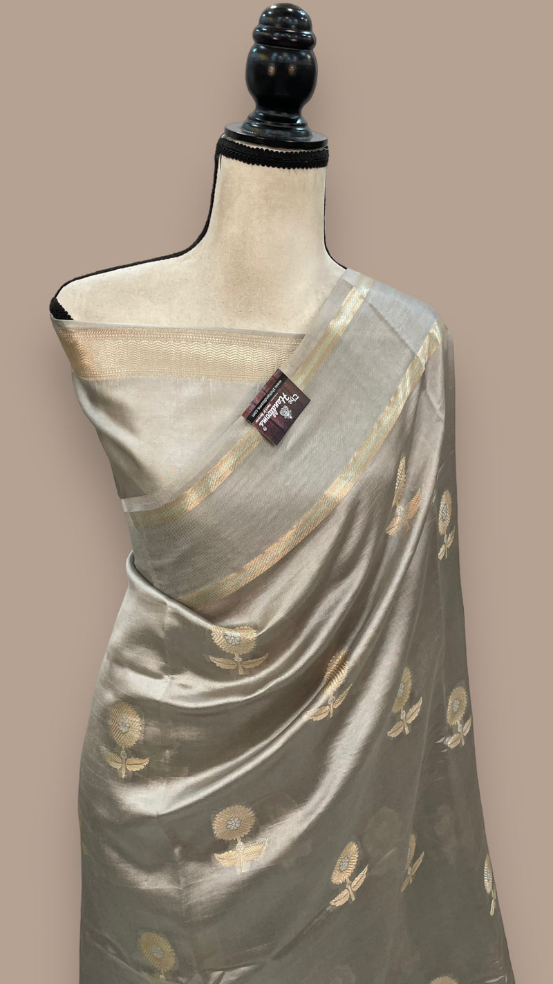 Pure Mango Silk Banarasi Handloom Saree - The Handlooms