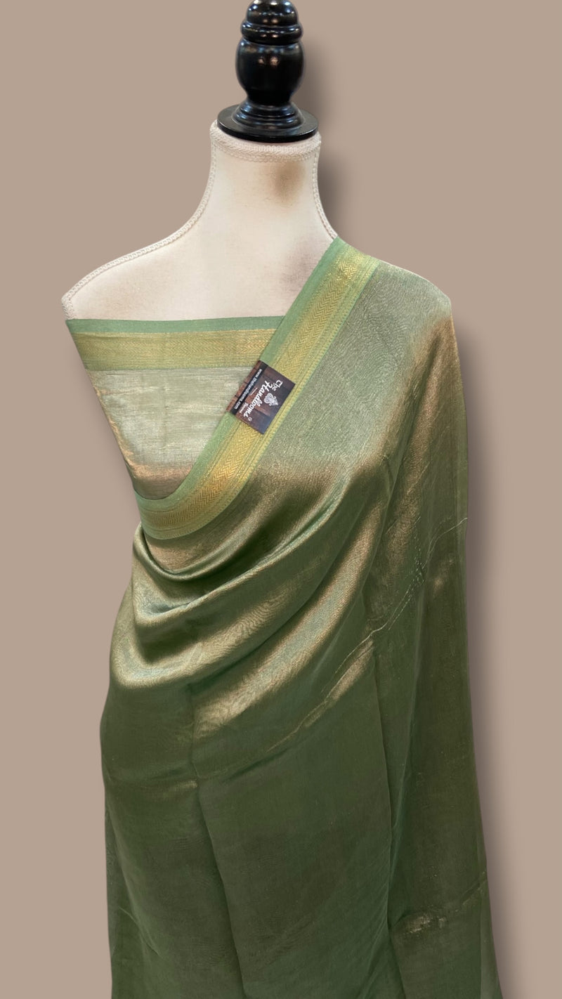 Pure Kora Tissue Handloom Banarasi Saree