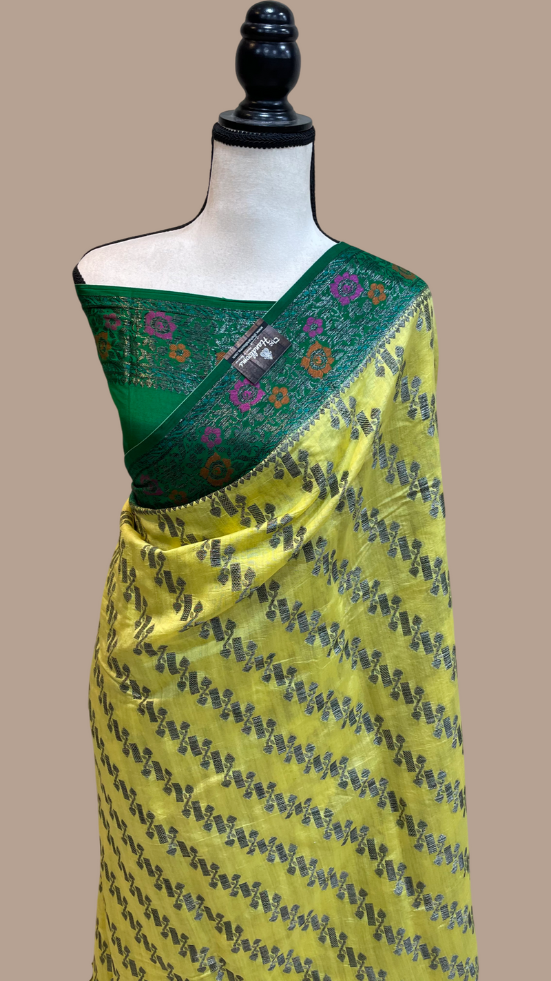 Pure Chiniya Silk Handloom Banarasi Saree - The Handlooms