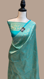 Pure Katan Silk Banarasi Handloom Saree - Tanchui Brocade - The Handlooms
