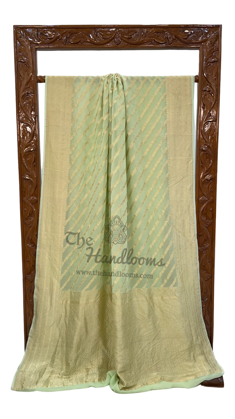 Khaddi Georgette Handloom Banarasi Saree - The Handlooms