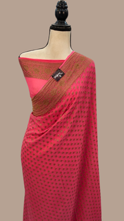 Khaddi Georgette Banarasi Saree -  Antique zari - The Handlooms