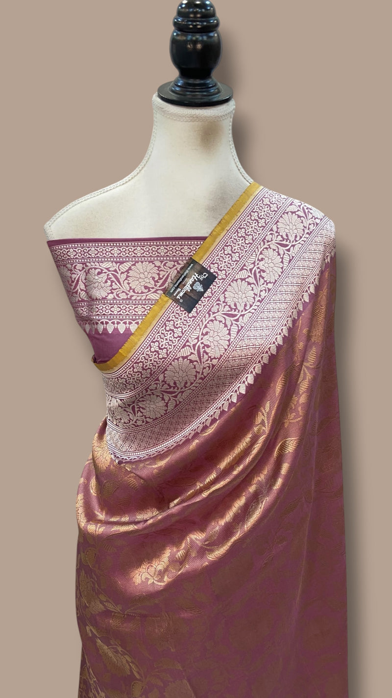 Regal Pure Katan Silk Banarasi Saree – Handwoven Tanchui Brocade