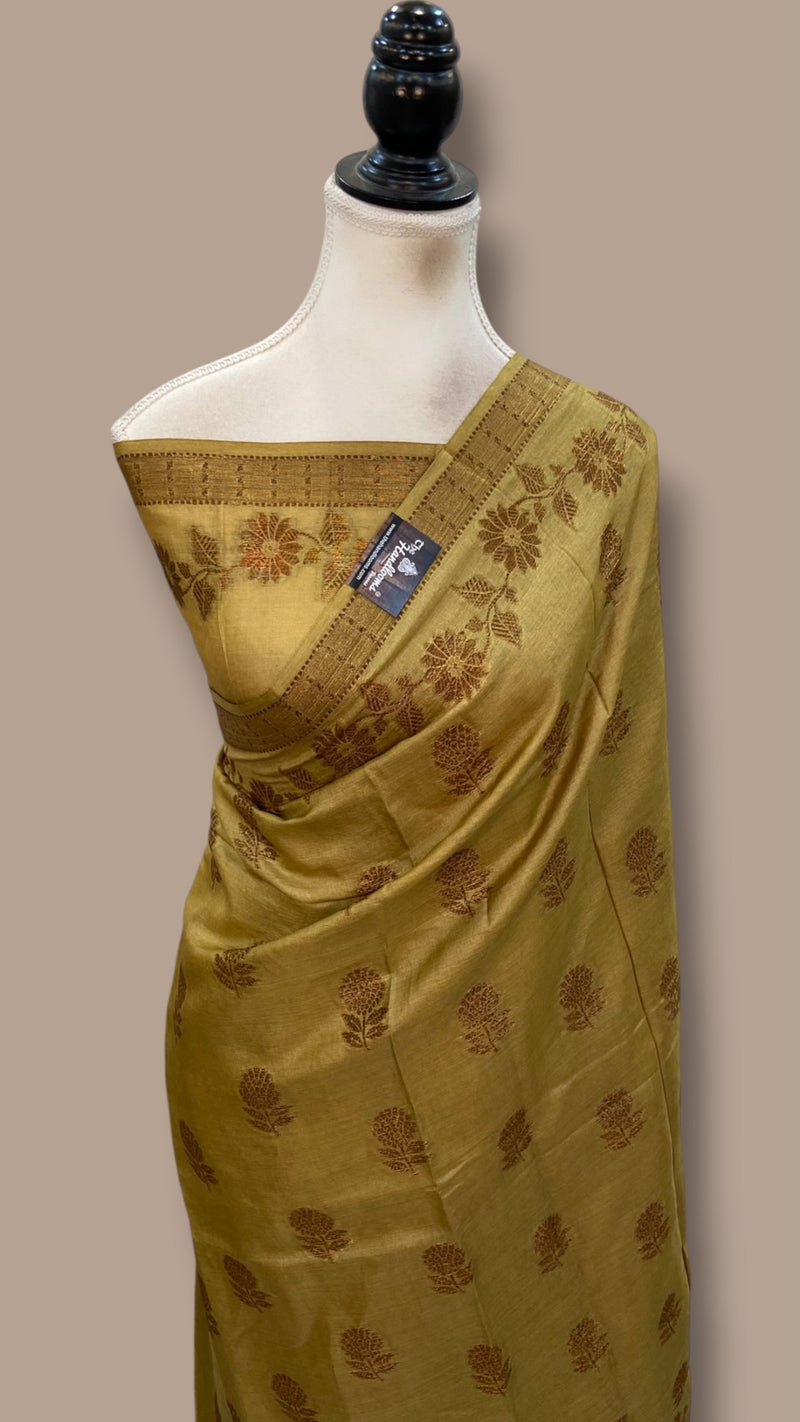 Pure Tussar Silk Handloom Banarasi Saree