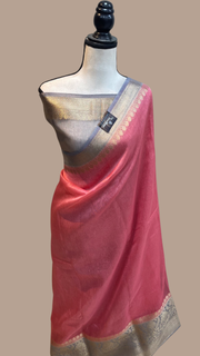 Pure linen Banarasi Saree - The Handlooms