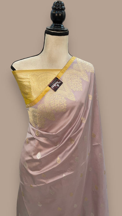 Pure Katan Silk Banarasi Handloom Saree - All over Sona Roopa Kadua motifs