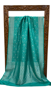 Pure Katan Silk Banarasi Handloom Saree - All Over Jaal Work - The Handlooms