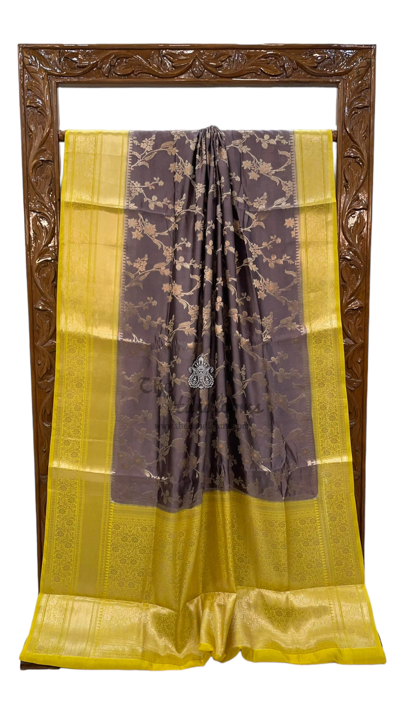 Pure Mango Silk Banarasi Handloom Saree - The Handlooms