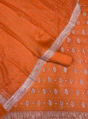 Khaddi Georgette Banarasi Dress material - The Handlooms