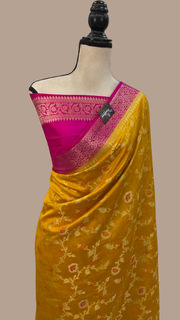Pure Chiniya Silk Handloom Banarasi Saree - The Handlooms