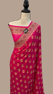 Pure Chiffon Khaddi Banarasi Saree - The Handlooms