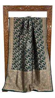 Pure Katan Silk Banarasi Handloom Saree - All over Jaal work with Meenakari - The Handlooms