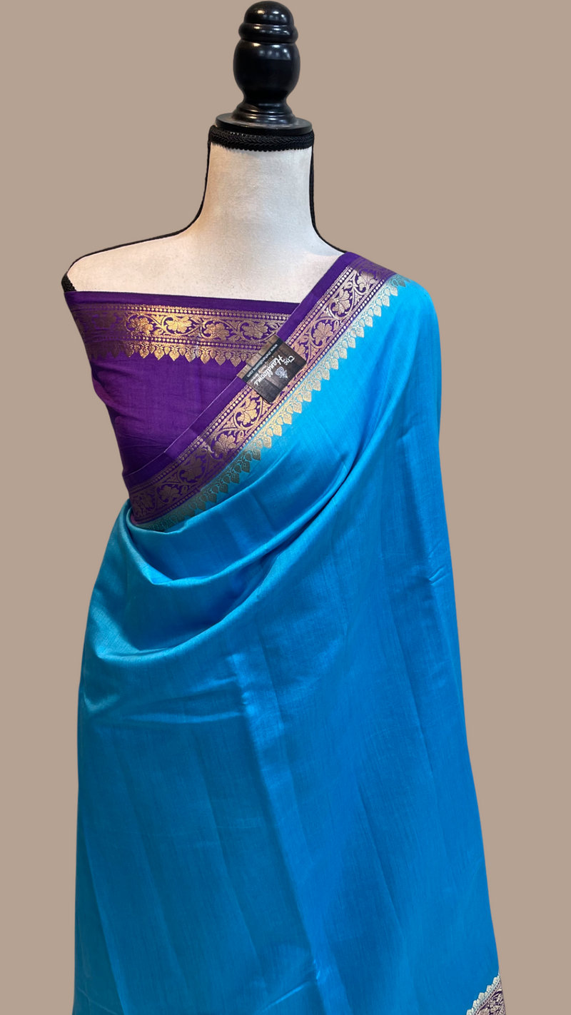 Pure Chiniya Silk Khaddi Handloom Banarasi Saree - The Handlooms