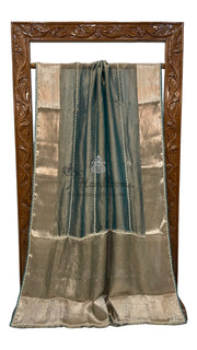 Pure Kora Tissue Handloom Banarasi Saree - Handwork - The Handlooms