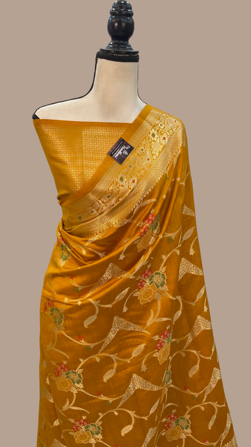 Pure Chiniya Silk Handloom Banarasi Saree - The Handlooms