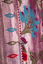 Pure Tussar Georgette Brocade Handloom Banarasi Saree - The Handlooms