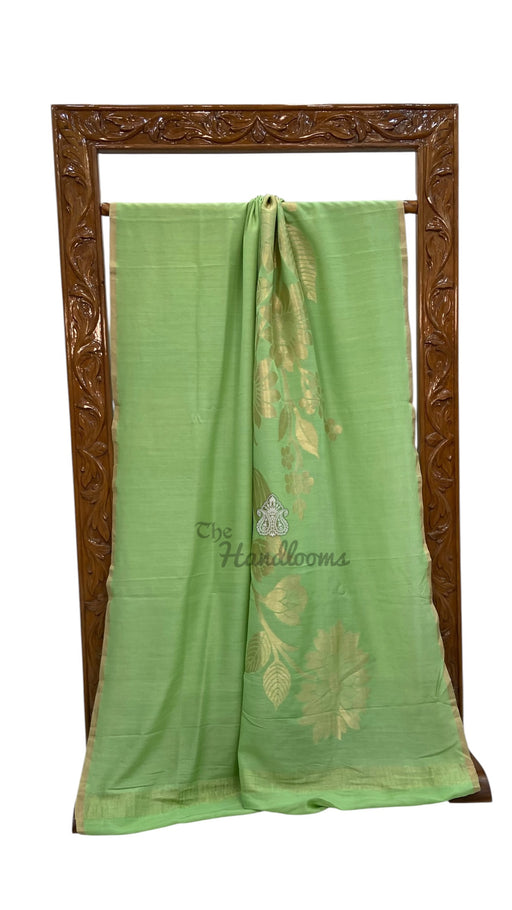 Pure Moonga Georgette Handloom Banarasi Saree - The Handlooms