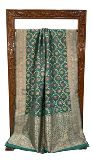 Pure Katan Silk Banarasi Handloom Saree - All over Jaal work - With Meenakari - The Handlooms