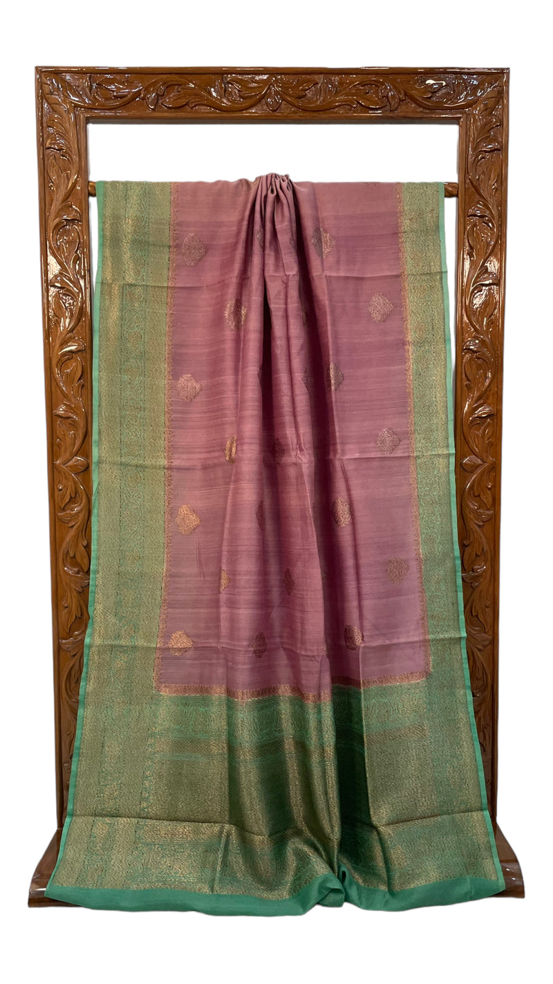 Pure Tussar Silk Handloom Banarasi Saree - The Handlooms