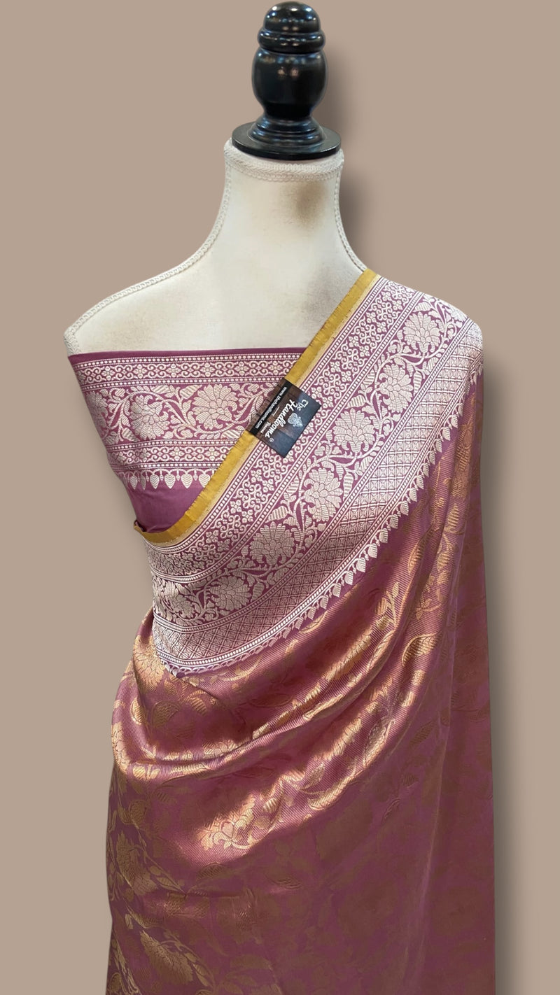 Regal Pure Katan Silk Banarasi Saree – Handwoven Tanchui Brocade