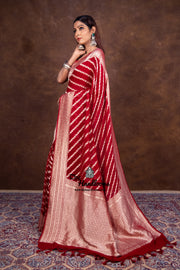 Pure Khaddi Georgette Banarasi Saree - water zari - The Handlooms