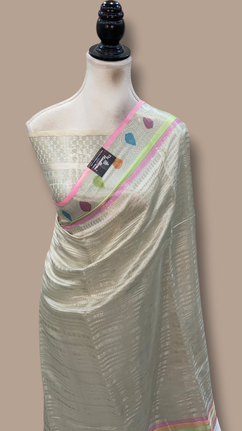 Pure Mango Silk Banarasi Handloom Saree