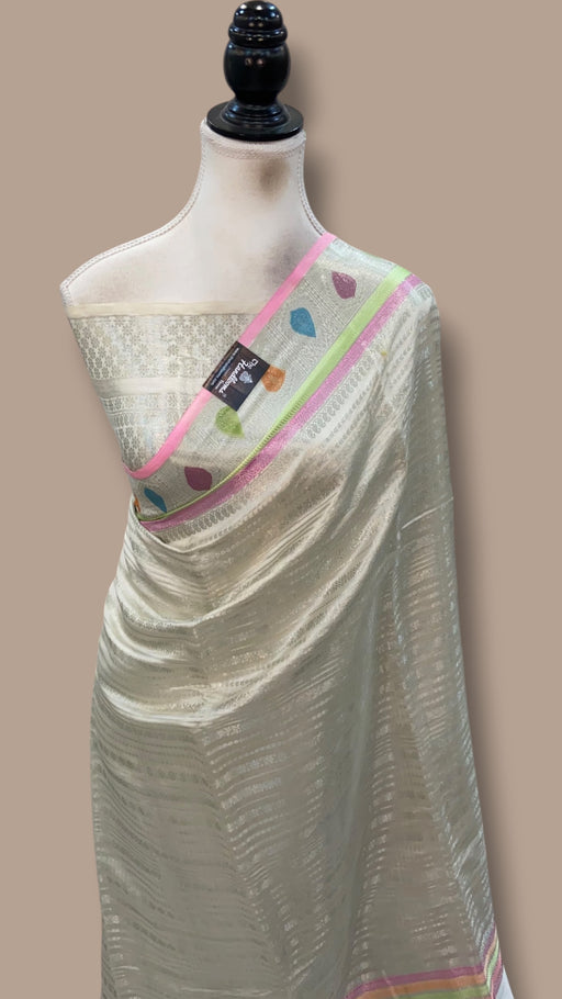 Pure Mango Silk Banarasi Handloom Saree - The Handlooms