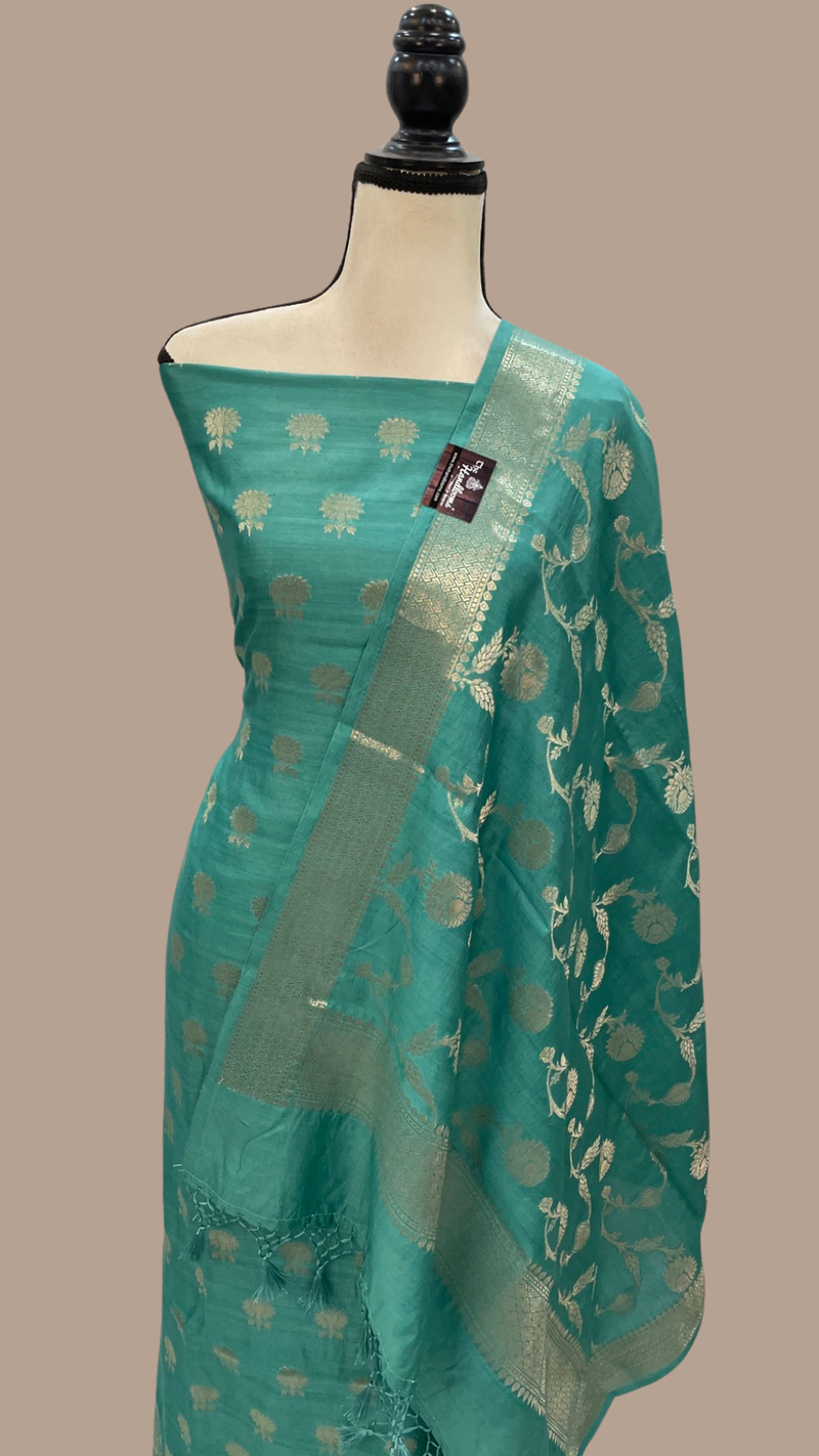 Pure Chiniya Silk Handlooms Banarasi Dress material - The Handlooms