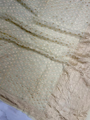 Pure Khaddi Georgette Dupatta - water zari - The Handlooms