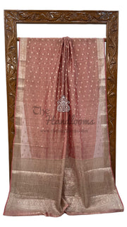Pure Kora Tissue Crush Handloom Banarasi Saree - The Handlooms