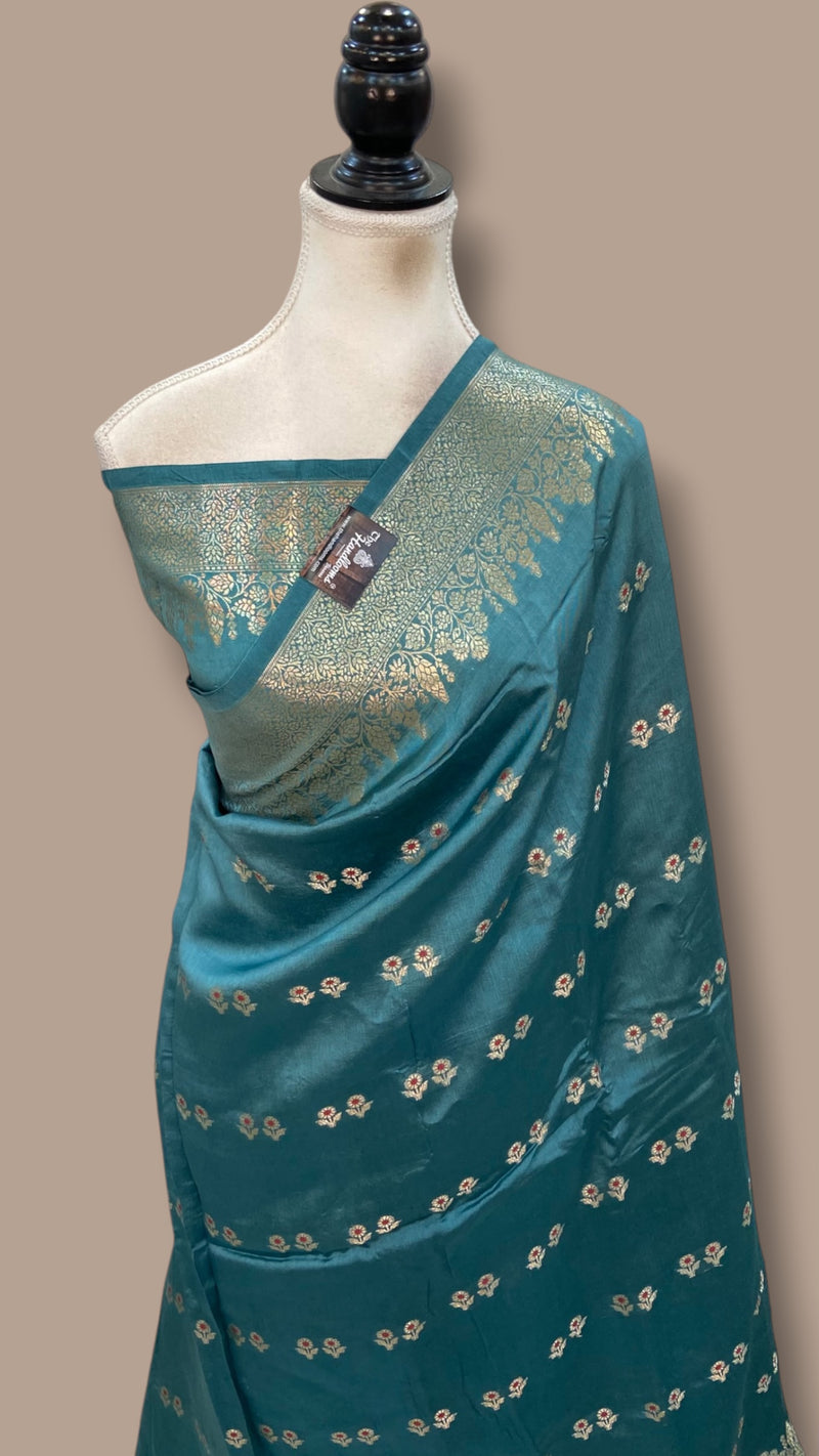 Pure Mango Silk Banarasi Handloom Saree - The Handlooms