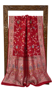 Tussar Georgette Handloom Banarasi Saree - The Handlooms