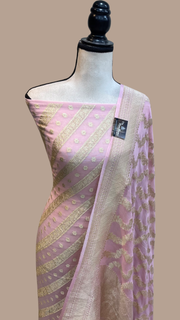 Pure Khaddi Georgette Banarasi Dress material - The Handlooms