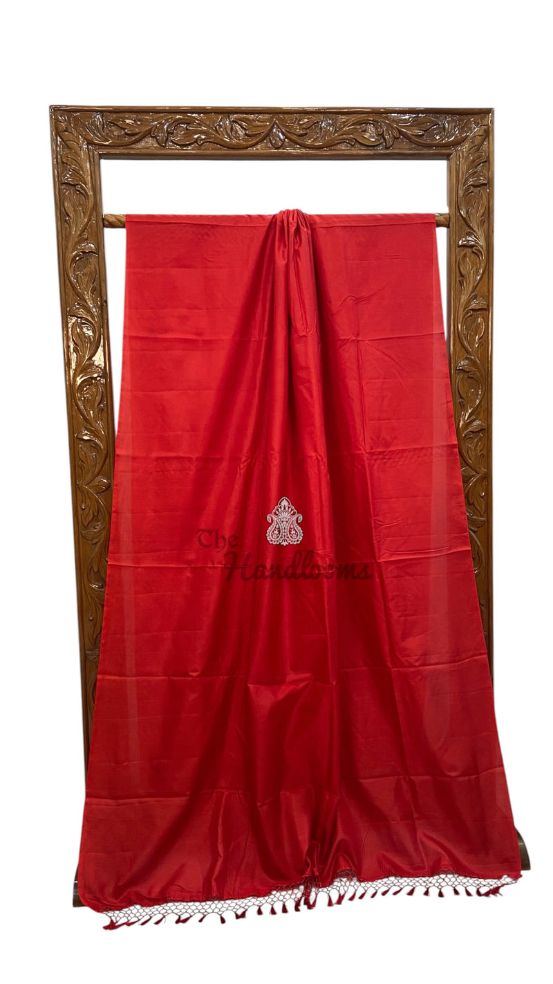 Pure Katan Silk Handloom Banarasi Saree-Plain