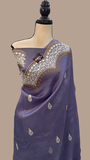 Pure Organza Chikankari Handloom Banarasi Saree - The Handlooms