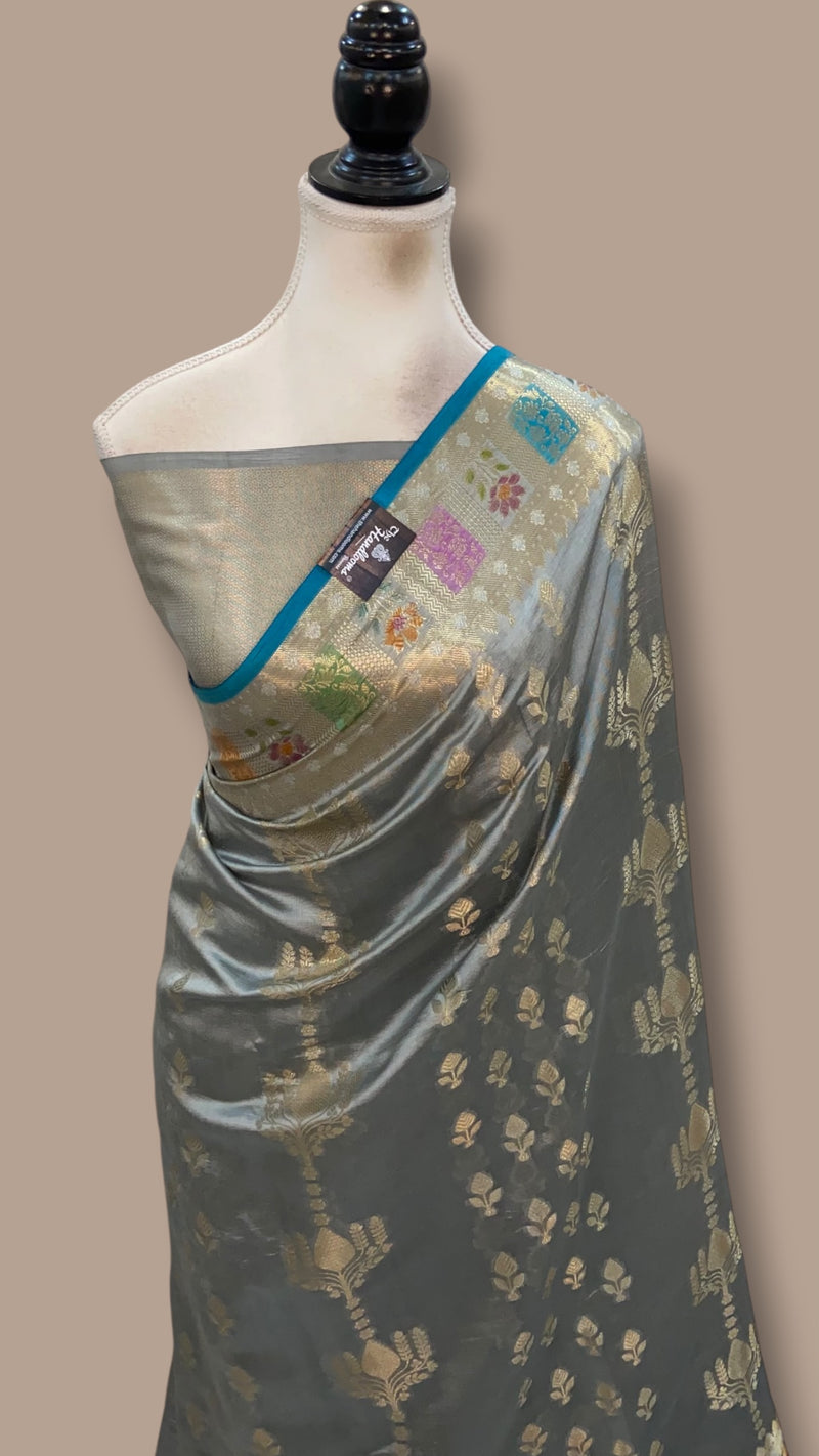 Pure Mango Silk Banarasi Handloom Saree