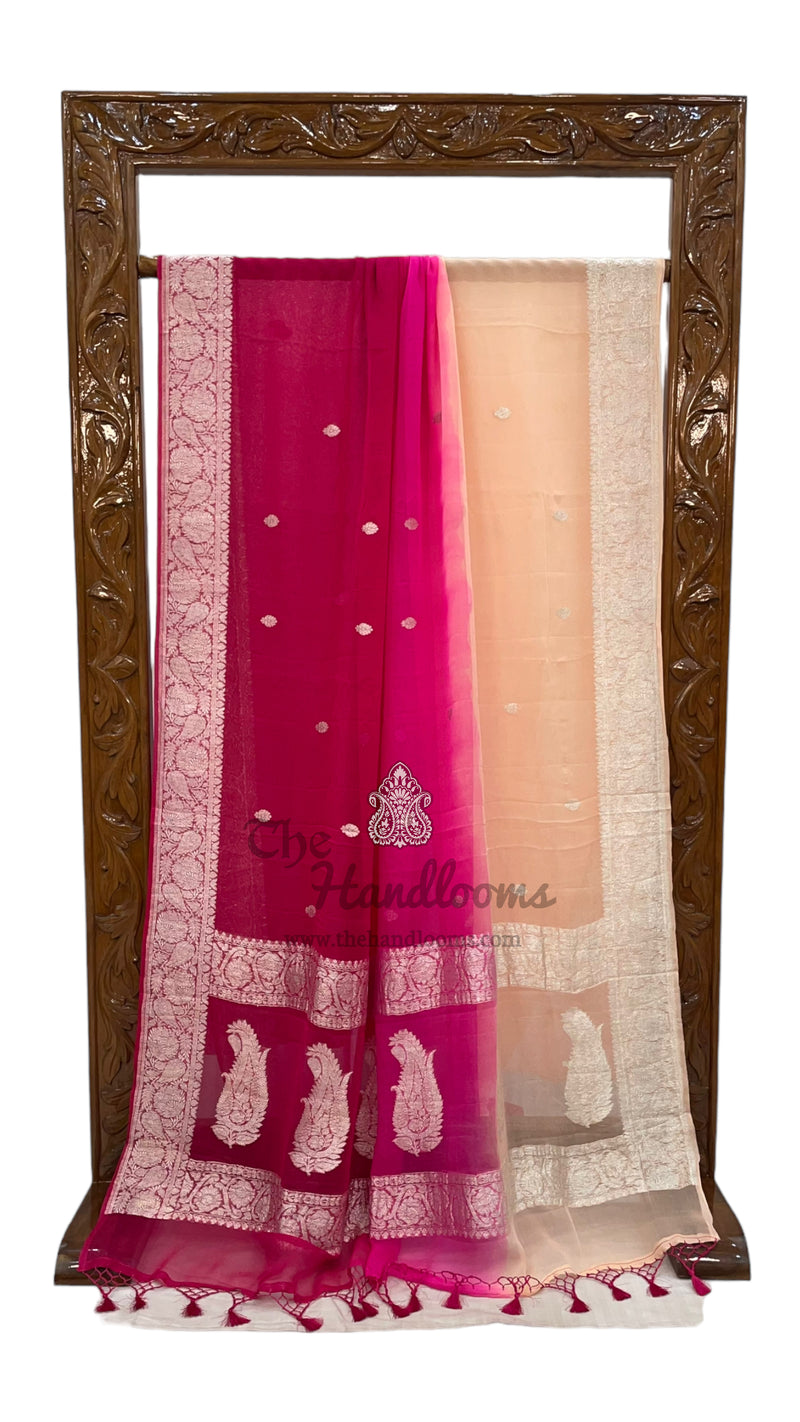 Pure Georgette Banarasi Handloom Saree - The Handlooms