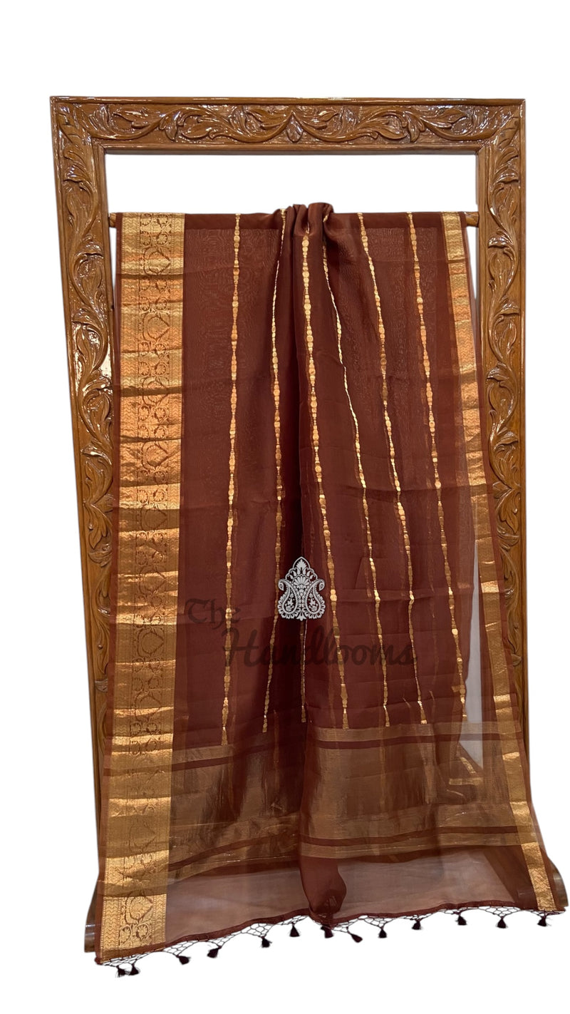 Pure Kora Silk Handloom Banarasi Saree