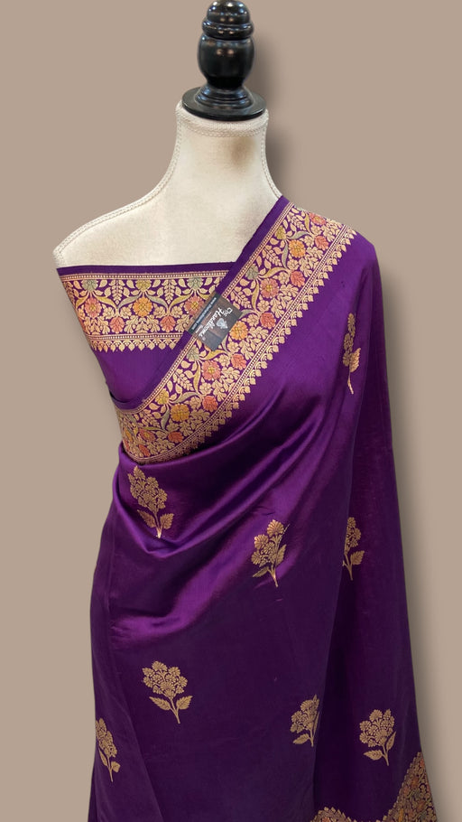 Pure Mango Silk Banarasi Handloom Saree - The Handlooms